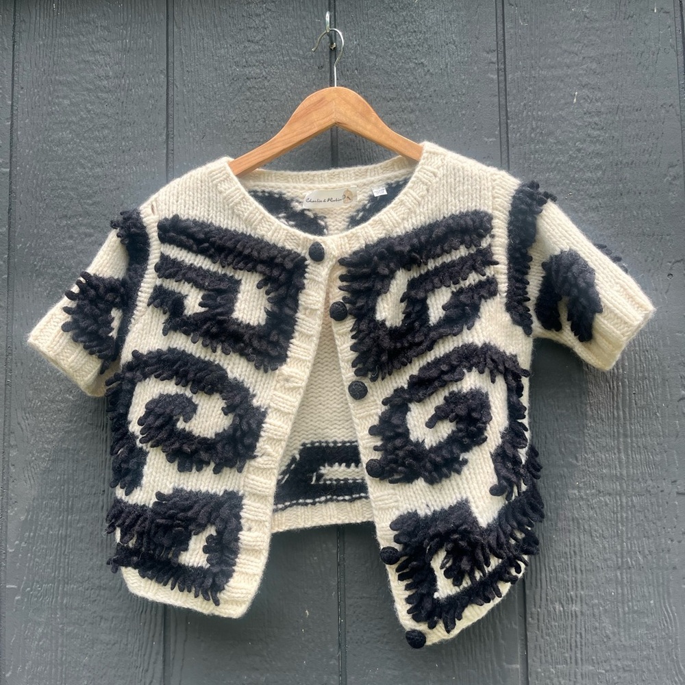 Chic Black and Cream Charlie & Robin 100% Wool